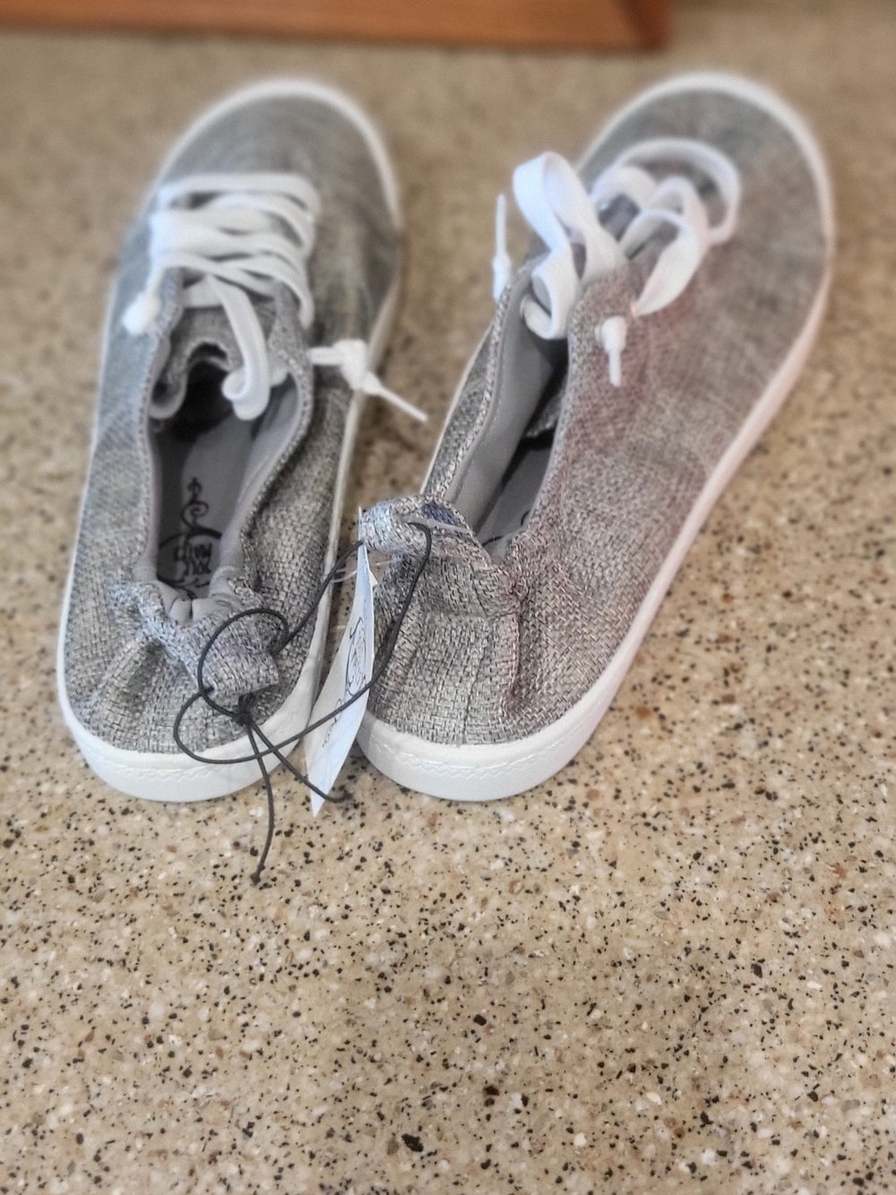 Soulmates Beige Woven Slip-On Sneakers